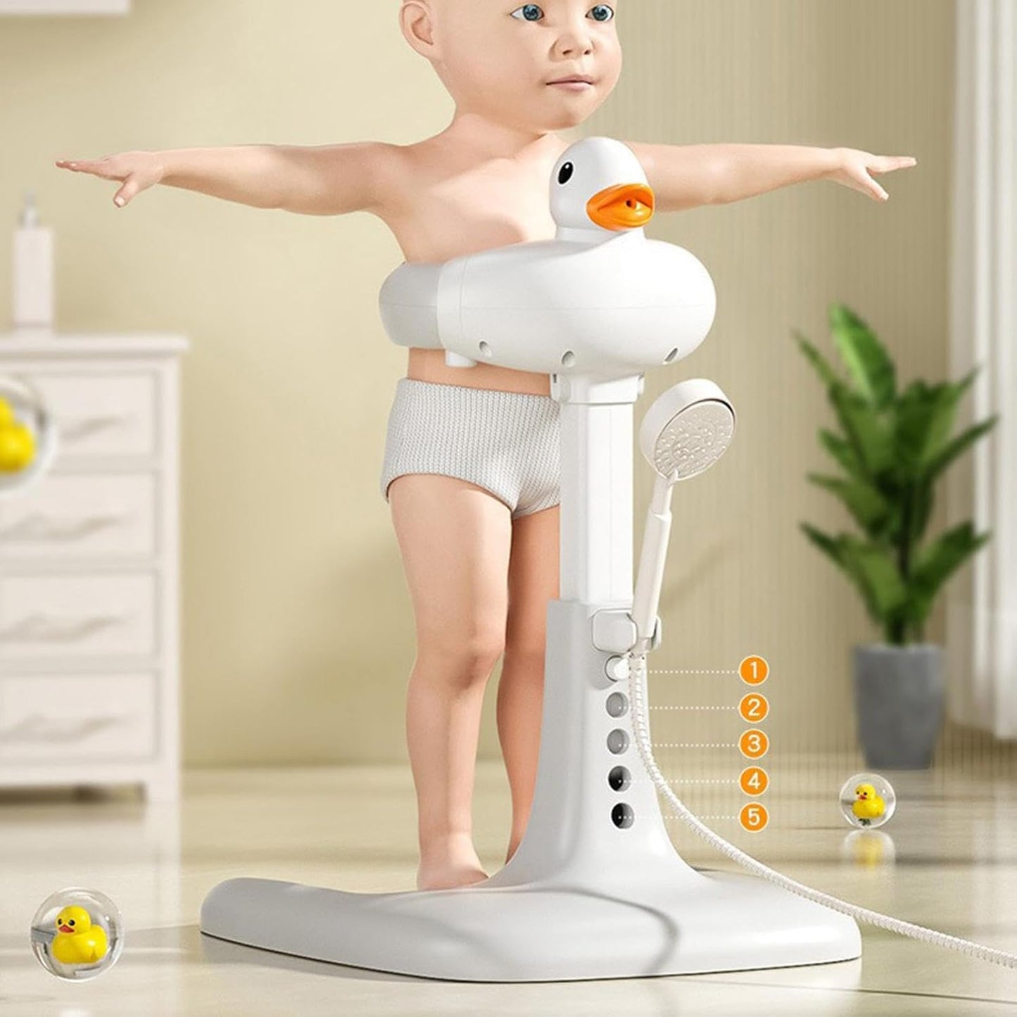 Duck Bath Support, Kid Shower Stand