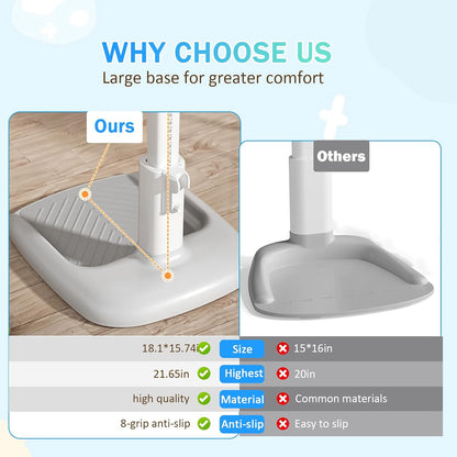 2-in-1 Baby Bath Stand with Stool, Duck Toy & Soft Support | Adjustable & Safe
