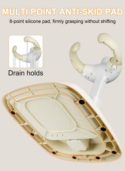 2-in-1 Baby Bath Stand with Stool, Duck Toy & Soft Support | Adjustable & Safe