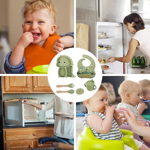 Kidilo Baby Feeding Set – Silicone Dining Set (Multiple Pieces)